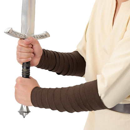 Renaissance Arm Wraps Medieval Linen Bracers Vintage Arm Guards Arm Bracers Costume Accessories For Halloween Party