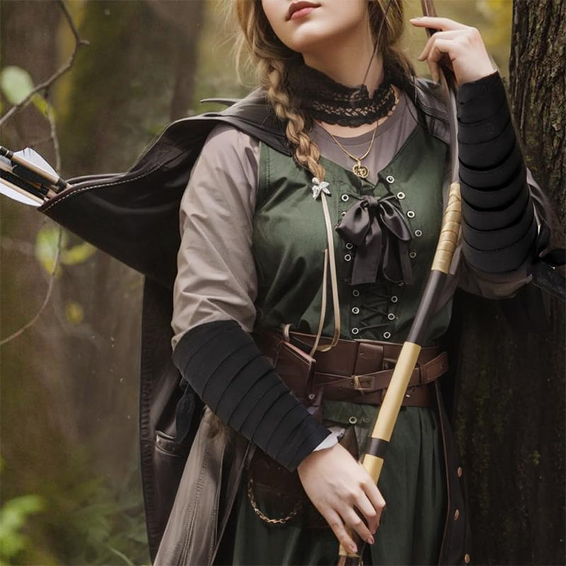 Renaissance Arm Wraps Medieval Linen Bracers Vintage Arm Guards Arm Wraps Party Halloween Costume Accessories