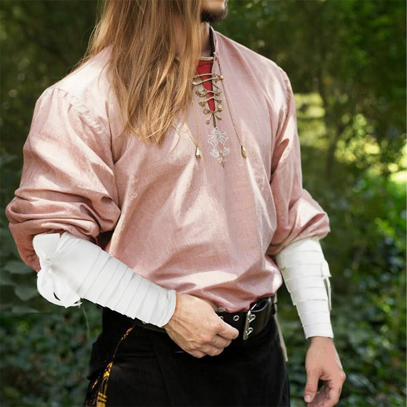 Renaissance Arm Wraps Medieval Linen Bracers Vintage Arm Guards Arm Wraps Party Halloween Costume Accessories