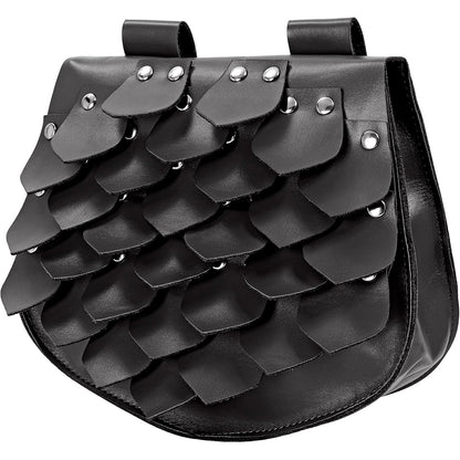 Renaissance Belt Pouch Medieval Faux Leather Scale Waist Bag LARP Costume Accessories