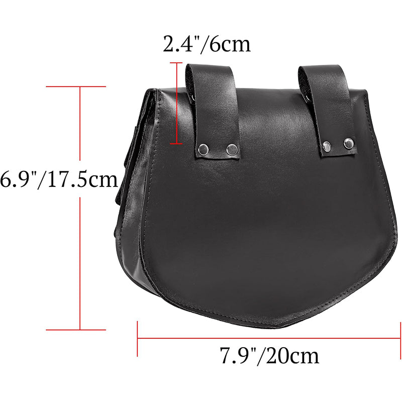 Renaissance Belt Pouch Medieval Faux Leather Scale Waist Bag LARP Costume Accessories
