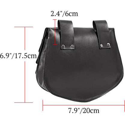 Renaissance Belt Pouch Medieval Faux Leather Scale Waist Bag LARP Costume Accessories