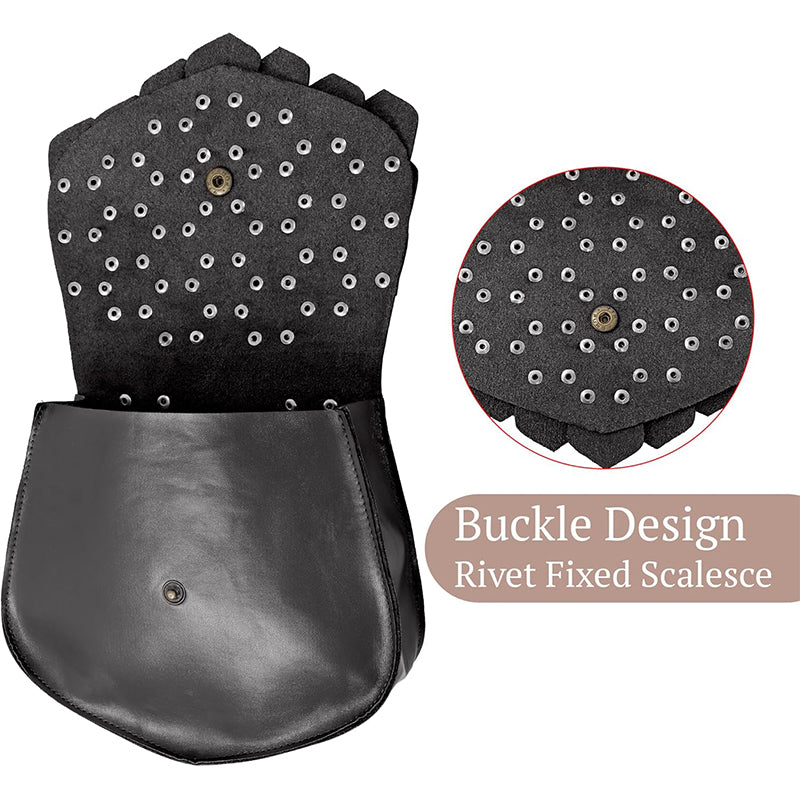 Renaissance Belt Pouch Medieval Faux Leather Scale Waist Bag LARP Costume Accessories