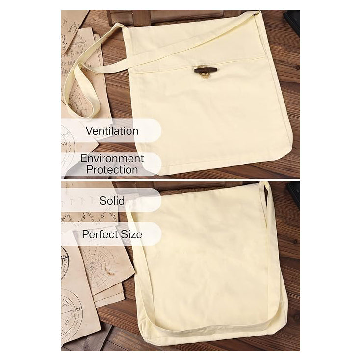 Renaissance Medieval Small Pilgrim Pouch Bag Viking Canvas Shoulder Bag