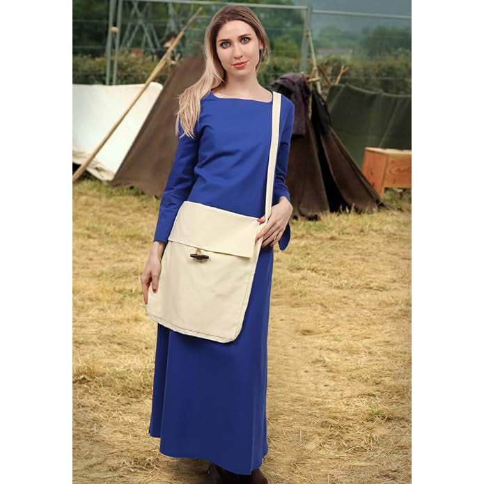 Renaissance Medieval Small Pilgrim Pouch Bag Viking Canvas Shoulder Bag