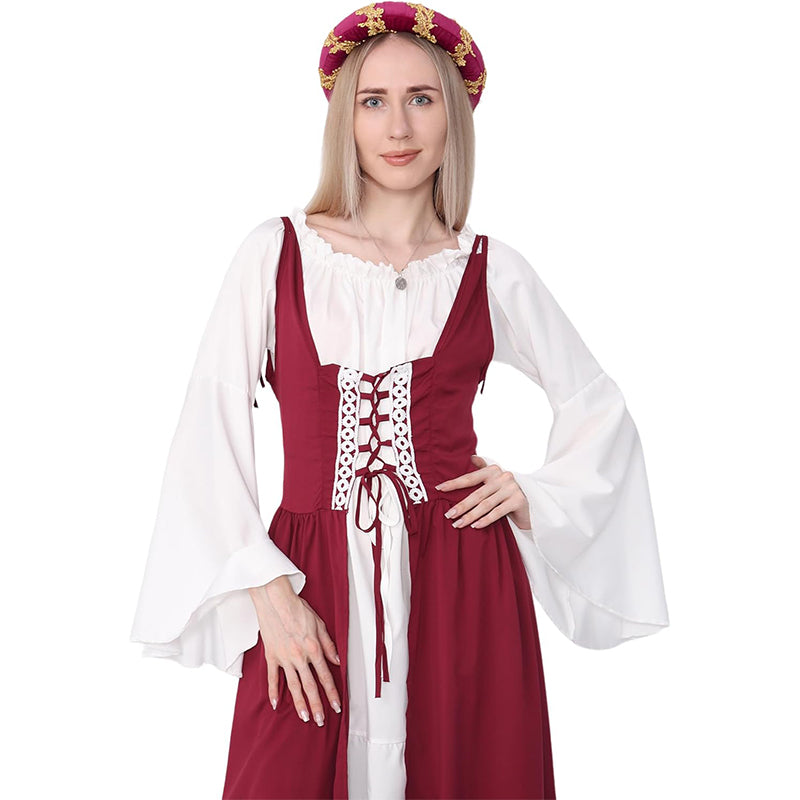 Renaissance Padded Roll Chaplets Velvet Coif Cap Medieval Headwear Headpiece Hat Bourrelet With Gold Trim For Daily Wear Party Christmas