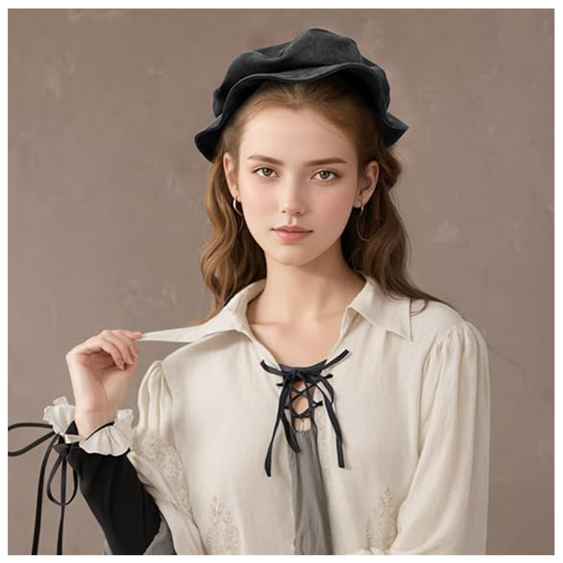 Renaissance Tudor Flat Beret Hats French Beret Hats Painter Cap Classic Medieval Hats Costume Accessories