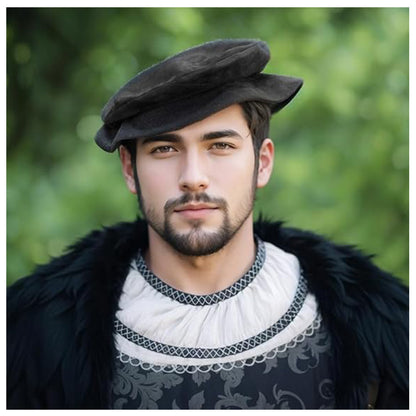 Renaissance Tudor Flat Beret Hats French Beret Hats Painter Cap Classic Medieval Hats Costume Accessories