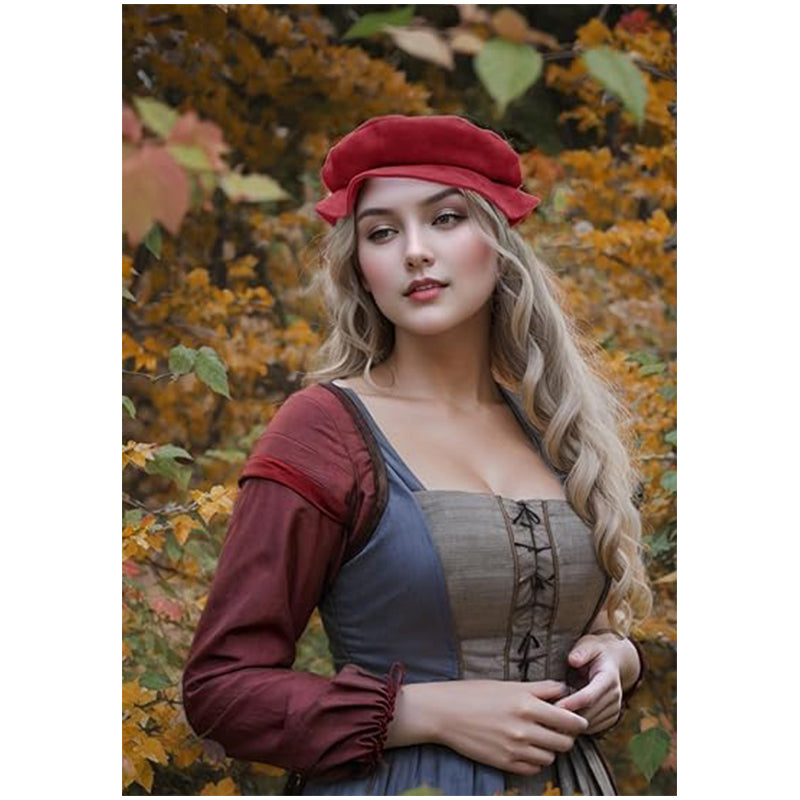Renaissance Tudor Flat Beret Hats French Beret Hats Painter Cap Classic Medieval Hats Costume Accessories