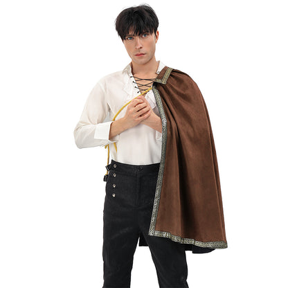 Renaissance Tudor Half Shoulder Cape Medieval Cloak Shawl LARP Ren Faire Costume Shawl Cloak