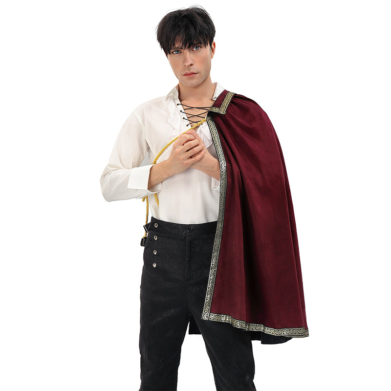 Renaissance Tudor Half Shoulder Cape Medieval Cloak Shawl LARP Ren Faire Costume Shawl Cloak