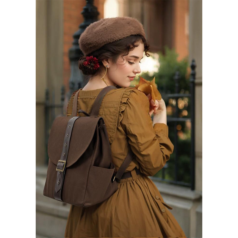 Renaissance Vintage Canvas Bag Medieval Travel Rucksack Backpack Costume Accessories Bag