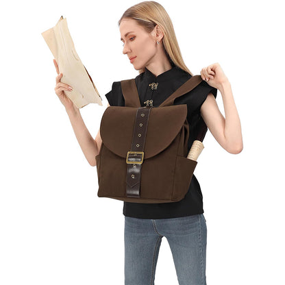 Renaissance Vintage Canvas Bag Medieval Travel Rucksack Backpack Costume Accessories Bag