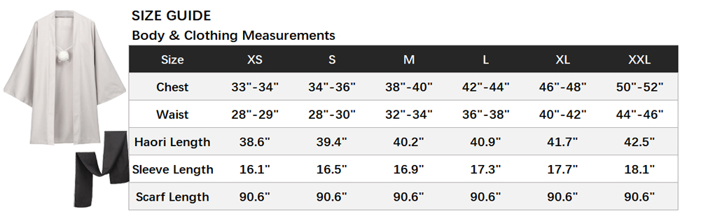 Satoru Cosplay Haori Kimono Jacket Men with Scarf Satoru Costume Adult Outfits Japan Kimono Comic-Con Carnival Clothing