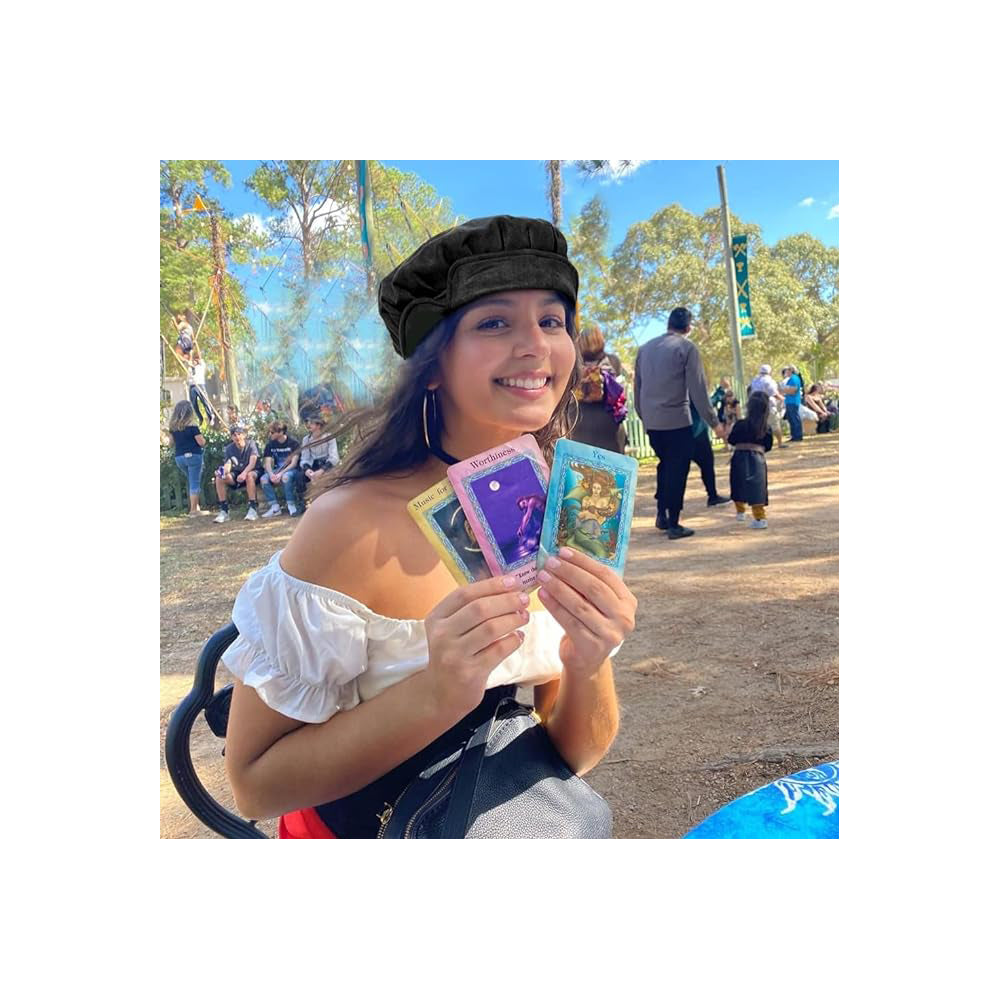 Soft Suede Medieval Hat Beret Renaissance Festival Cap for Men Women Ren Faire Costume Accessories