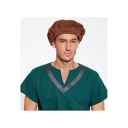 Soft Suede Medieval Hat Beret Renaissance Festival Cap for Men Women Ren Faire Costume Accessories