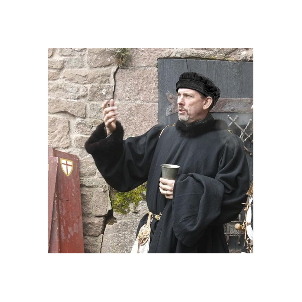 Soft Suede Medieval Hat Beret Renaissance Festival Cap for Men Women Ren Faire Costume Accessories