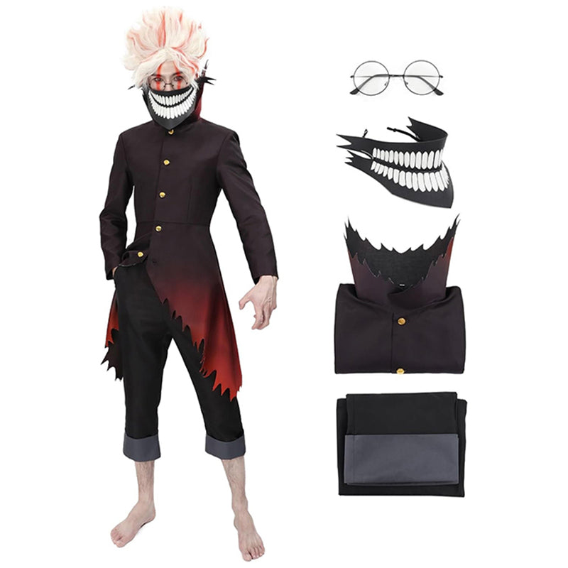 Takakura Ken Cosplay Costume Men Jacket Pants Mask Glasses Full Set Outfit For Halloween Party
