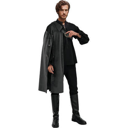 Unisex Medieval Renaissance Half Shoulder Cape Shawl Knight Shawl Shrug LARP Warrior Cloak Costume Accessories