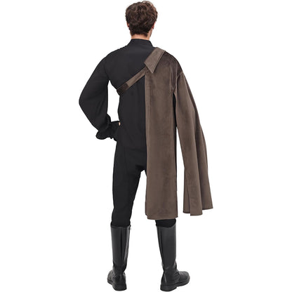 Unisex Medieval Renaissance Half Shoulder Cape Shawl Knight Shawl Shrug LARP Warrior Cloak Costume Accessories