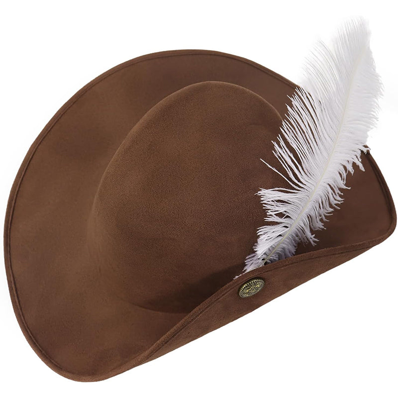 Unisex Medieval Renaissance Musketeer Hat Colonial Tricorn Headwear Hat Costume Accessories