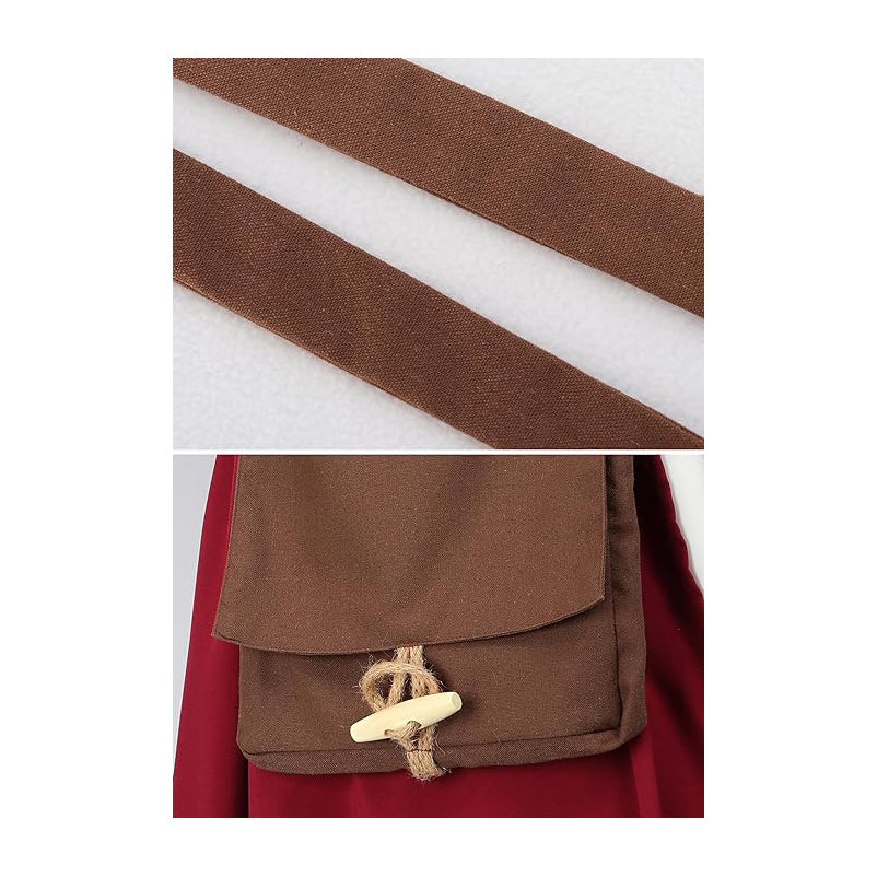 Viking Canvas Shoulder Bag, Renaissance Medieval Small Pilgrim Pouch Bag