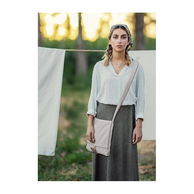 Viking Canvas Shoulder Bag, Renaissance Medieval Small Pilgrim Pouch Bag