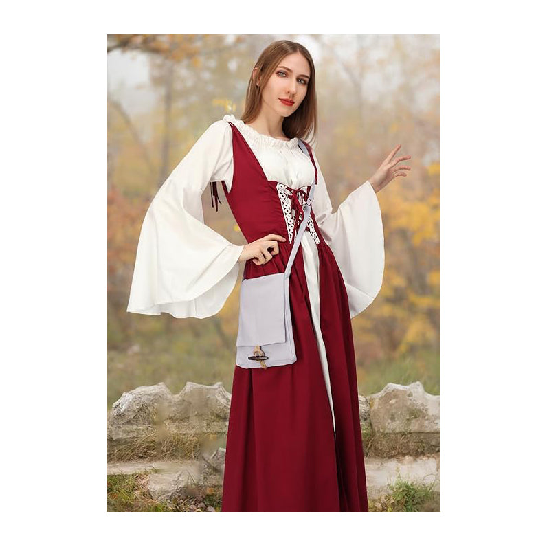 Viking Canvas Shoulder Bag, Renaissance Medieval Small Pilgrim Pouch Bag