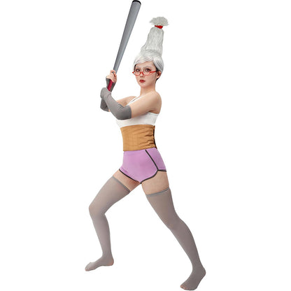 Women Anime Ayase Cosplay Costume Set Vest Shorts Eye Mask Glasses For Halloween Party Festival