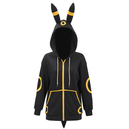 Women Anime Cosplay Hoodie Sweatshirt With Ears Tail Costume for Halloween Christmas