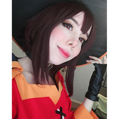 Women Anime Cosplay Wig Brown Hair Costume Accessories Wig For Halloween Party