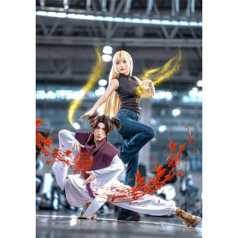 Women Anime Cosplay Wig Female Cosplay Costume Accessories Wig for Halloween Parties