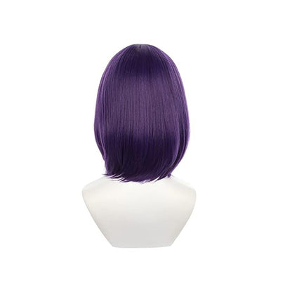 Women Anime Cosplay Wig Purple Short Hair Costume Accessories For Halloween Party