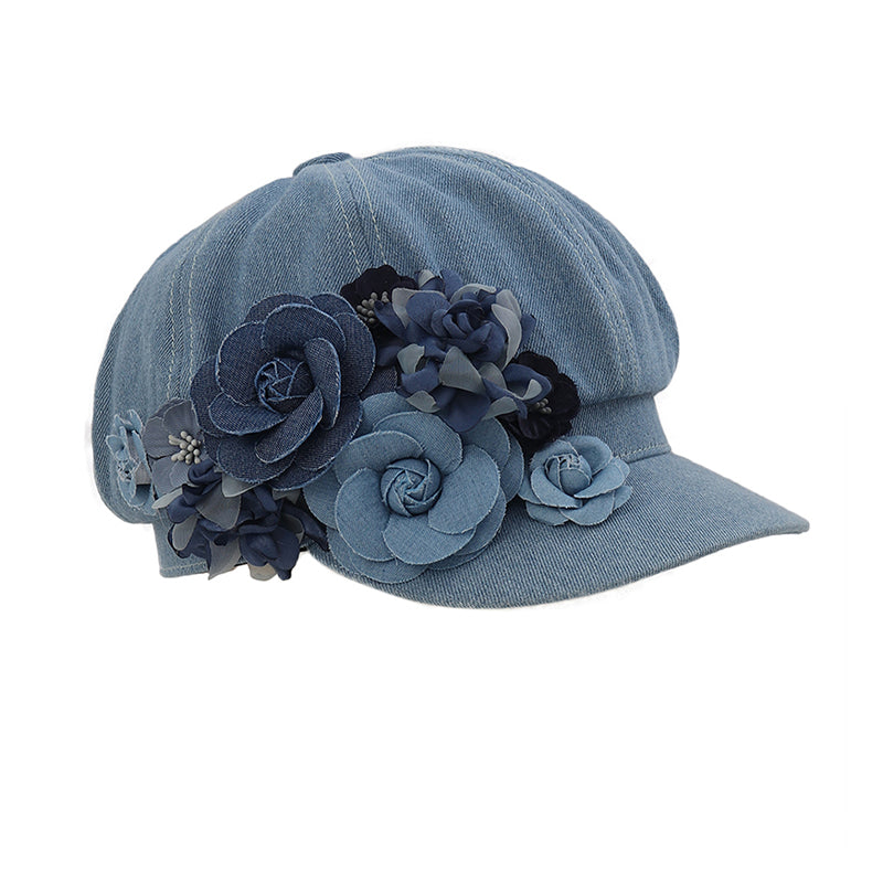 Women Denim Beret Hat Fisherman Newsboy Flat Cap Gatsby Cabbie Visor Renaissance French Painter Casual Sun Hats For Party Daily Wear