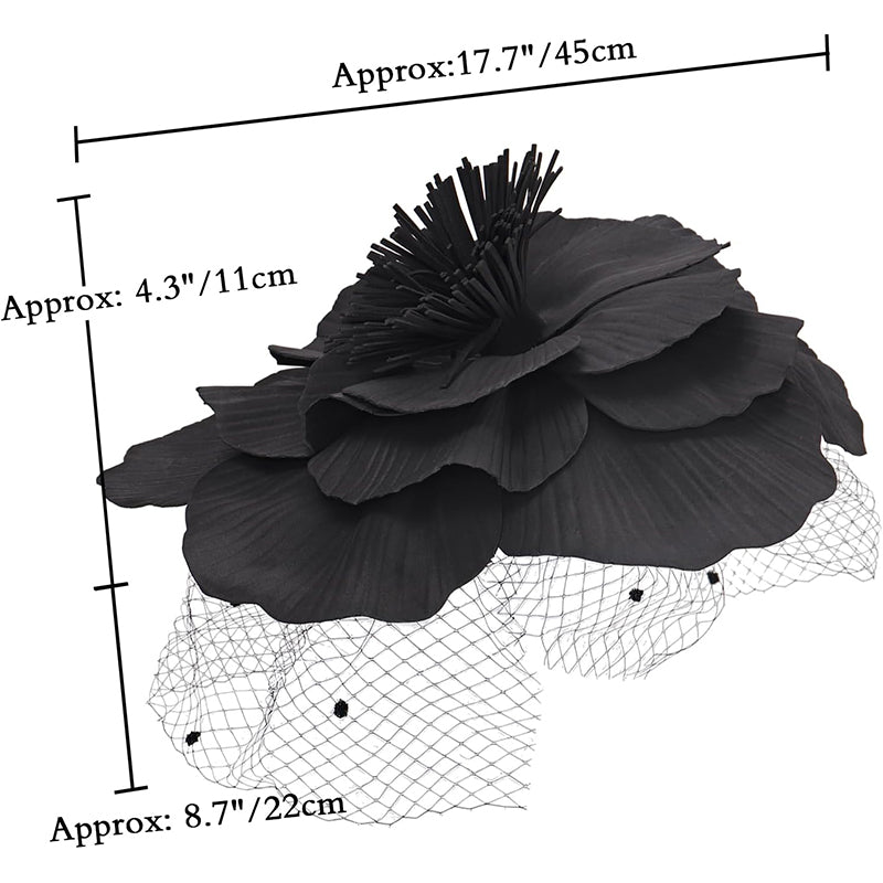 Women Derby Hats With Headband And Clip Large Flower Tea Party Head-wear Cocktail Wedding Cap Hat Costume Accessories