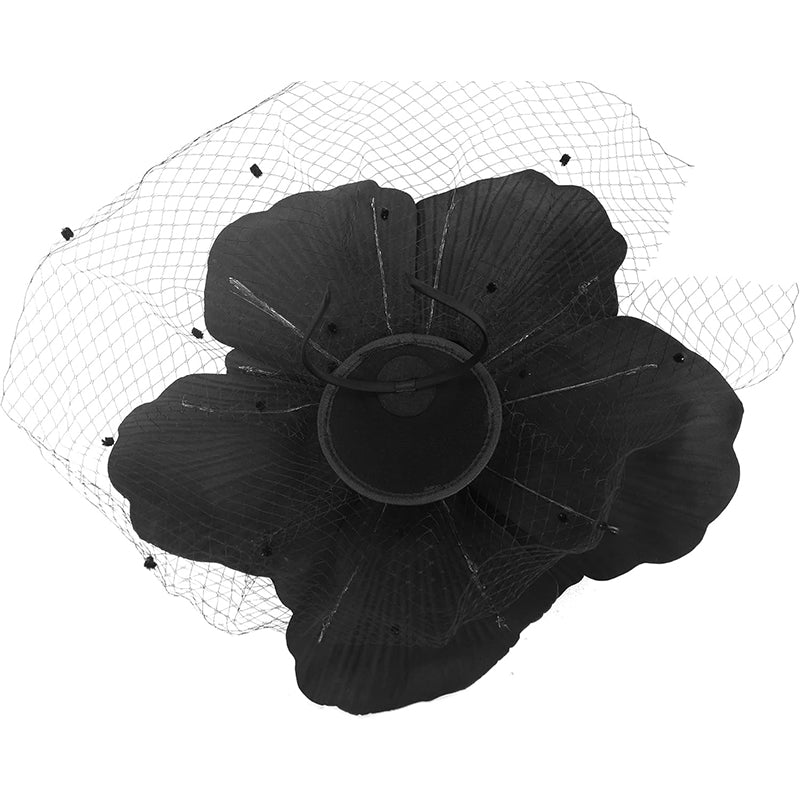 Women Derby Hats With Headband And Clip Large Flower Tea Party Head-wear Cocktail Wedding Cap Hat Costume Accessories