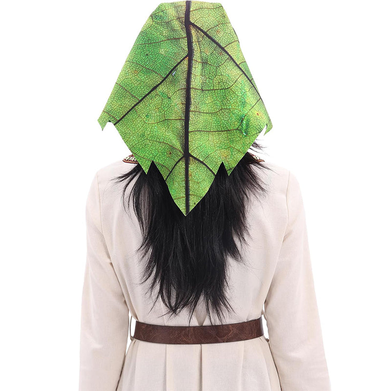 Women Leaf Shaped Headscarf Triangular Neckerchief Square Scarf Pattern Hair Wrap Costume Accessories For Party Festival Daily Wear