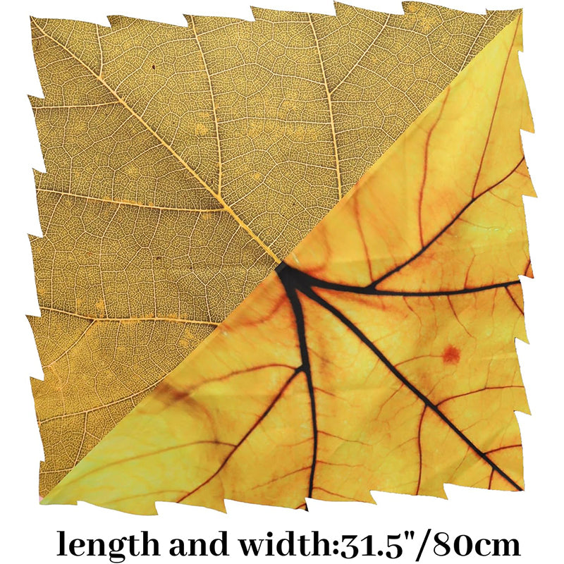 Women Leaf Shaped Headscarf Triangular Neckerchief Square Scarf Pattern Hair Wrap Costume Accessories For Party Festival Daily Wear