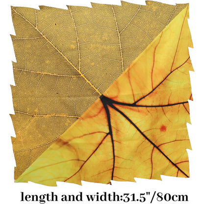Women Leaf Shaped Headscarf Triangular Neckerchief Square Scarf Pattern Hair Wrap Costume Accessories For Party Festival Daily Wear