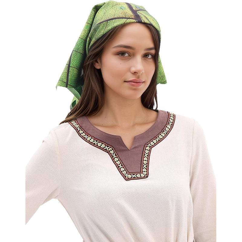 Women Leaf Shaped Headscarf Triangular Neckerchief Square Scarf Pattern Hair Wrap Costume Accessories For Party Festival Daily Wear