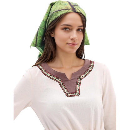 Women Leaf Shaped Headscarf Triangular Neckerchief Square Scarf Pattern Hair Wrap Costume Accessories For Party Festival Daily Wear