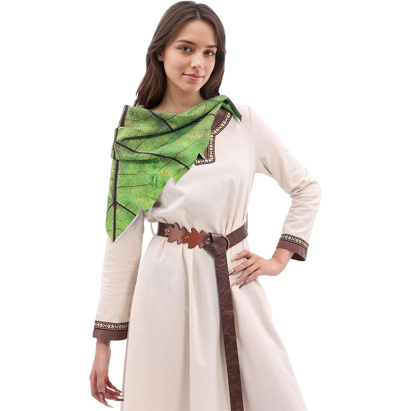 Women Leaf Shaped Headscarf Triangular Neckerchief Square Scarf Pattern Hair Wrap Costume Accessories For Party Festival Daily Wear
