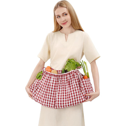 Women Linen Gardening Apron With Pockets Farm Orchard Garden Apron Costume Accessories