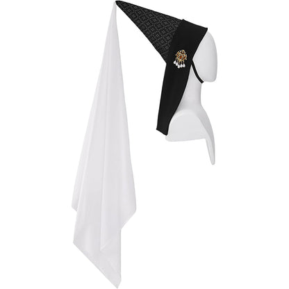 Women Medieval Hennin Hat With Veil Middle Ages Headwear Renaissance Headpiece LARP Halloween Hat Cosplay Costume Accessories