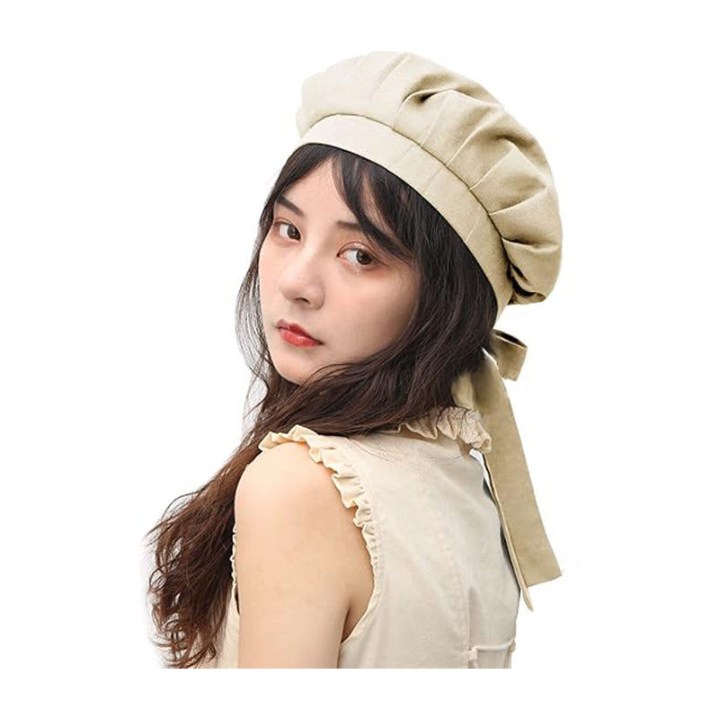 Women Medieval Bonnet Cap Linen Colonial Amish Peasant Mob Hat Renaissance Head-wear Hat Cosplay Costume Accessories