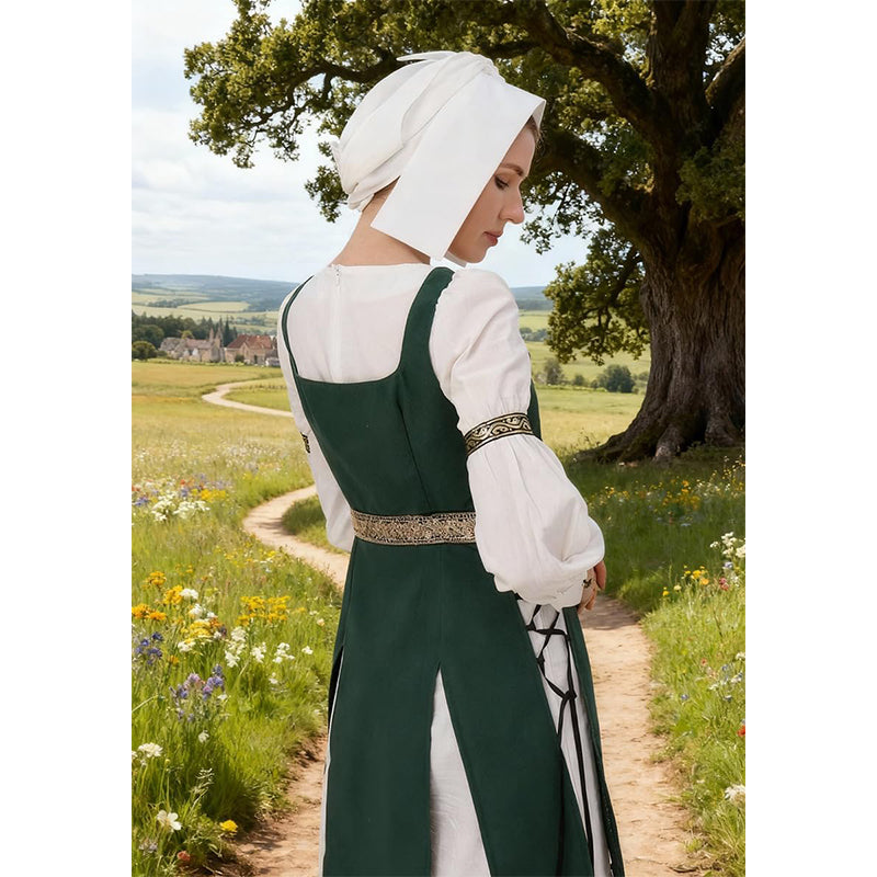 Women Medieval Coif Cap Renaissance Victorian Bonnet Peasant Amish Hat Colonial Coif Headwear Cosplay Costume Accessories