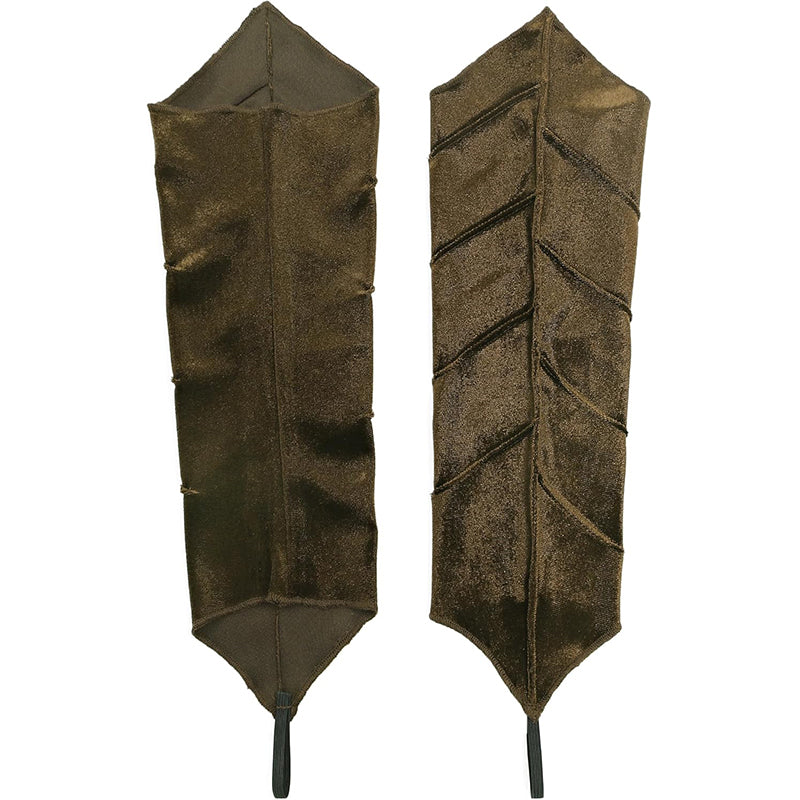 Women Medieval Elven Arm Cuffs Fairy Leaf-Veined Arm Warmers Bracers Renaissance Ren Faire LARP Costume Accessories