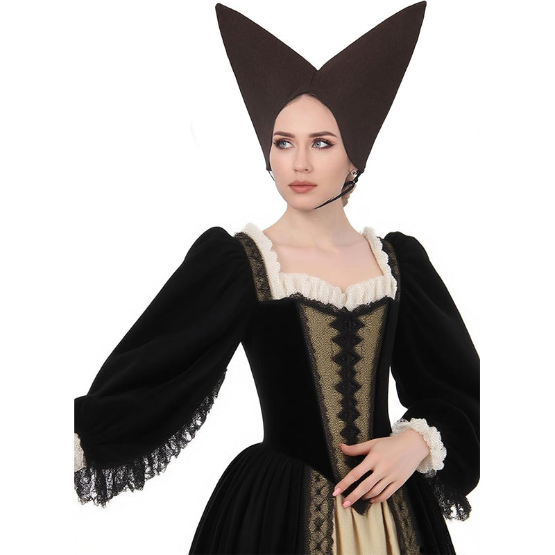 Women Medieval Escoffion Hat 15th Century Noblewoman Headdress Renaissance Hat Cosplay Costume Accessories