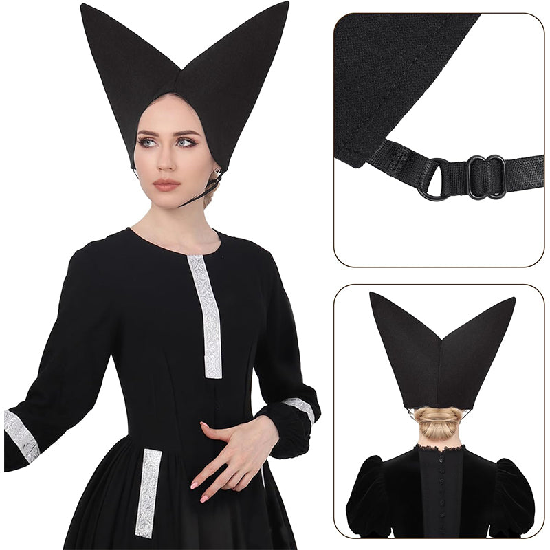 Women Medieval Escoffion Hat 15th Century Noblewoman Headdress Renaissance Hat Cosplay Costume Accessories