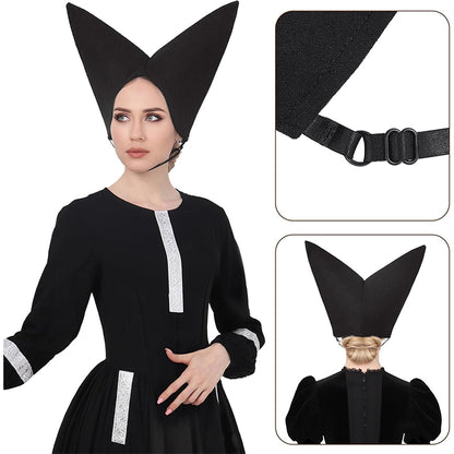 Women Medieval Escoffion Hat 15th Century Noblewoman Headdress Renaissance Hat Cosplay Costume Accessories